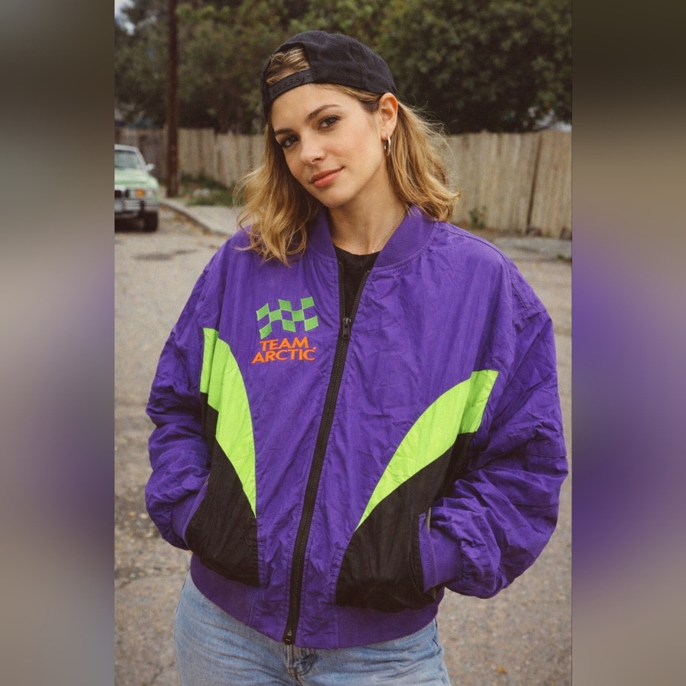Vintage Arctic Wear Neon Bomber